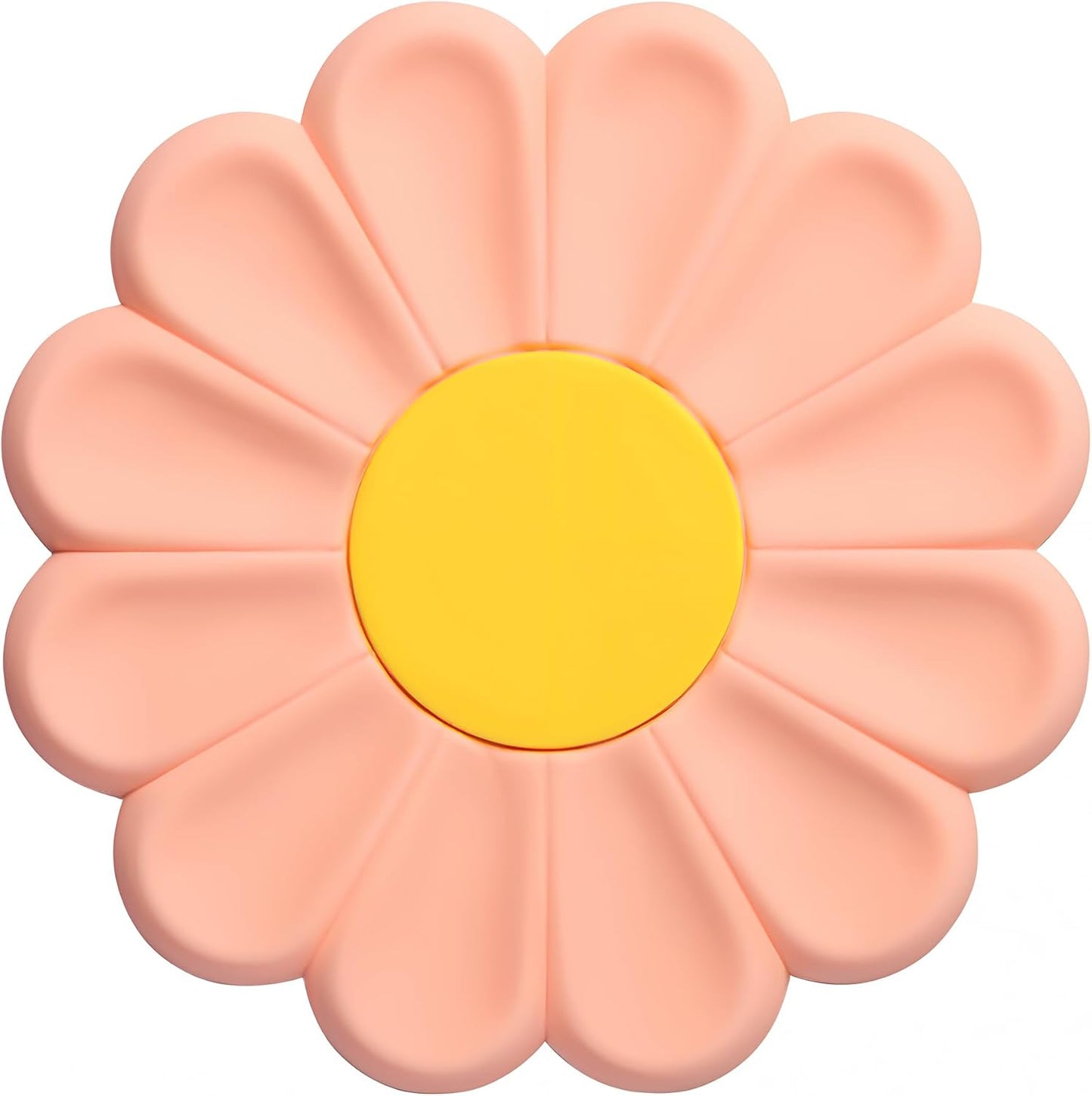 Daisy Silicone Trivet 6.7 Inch Heat Resistant Hot Pad | Food-grade silicone, heat resistant to 446°F. Use as trivet, coffee mat, or placemat. Anti-slip, dishwasher safe, stackable.