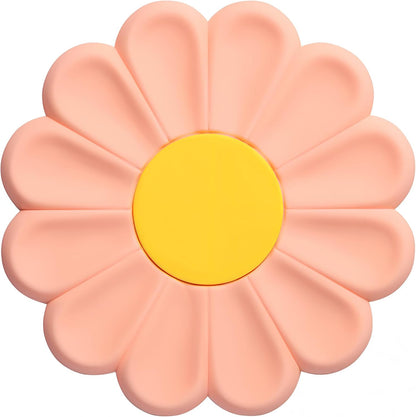 Daisy Silicone Trivet 6.7 Inch Heat Resistant Hot Pad | Food-grade silicone, heat resistant to 446°F. Use as trivet, coffee mat, or placemat. Anti-slip, dishwasher safe, stackable.
