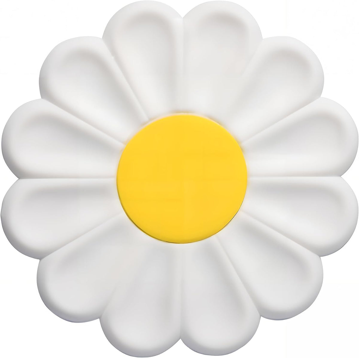 Daisy Silicone Trivet 6.7 Inch Heat Resistant Hot Pad | Food-grade silicone, heat resistant to 446°F. Use as trivet, coffee mat, or placemat. Anti-slip, dishwasher safe, stackable.
