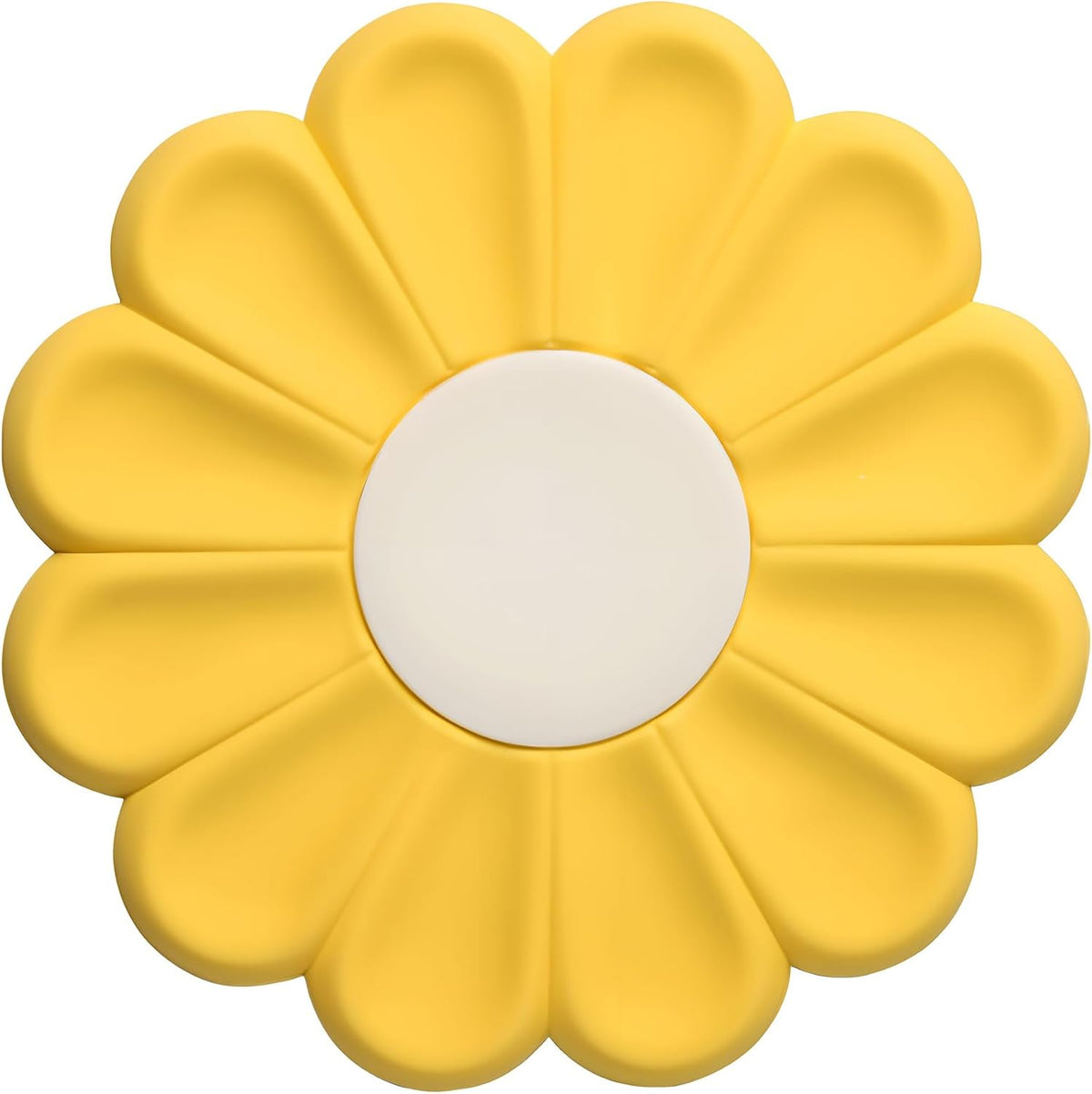 Daisy Silicone Trivet 6.7 Inch Heat Resistant Hot Pad | Food-grade silicone, heat resistant to 446°F. Use as trivet, coffee mat, or placemat. Anti-slip, dishwasher safe, stackable.