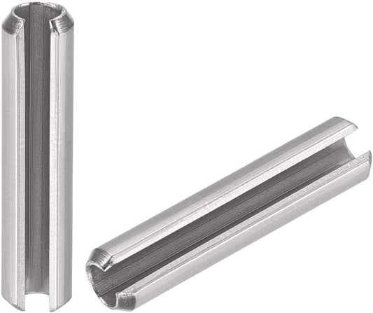 Slotted Spring Pin - M4 x 30mm 304 Stainless Steel Split Spring Roll Dowel Pins Plain Finish 20Pcs