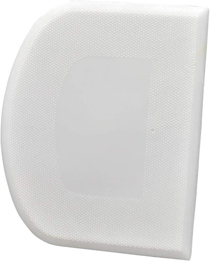 Bowl Spatula & Bench Scraper,Flexible Plastic Multipurpose Kitchen Pastry Cutter Tool,Food Scrappers for Bread Dough Baking Cake Fondant Icing,Set of 2 Pieces - White,Green