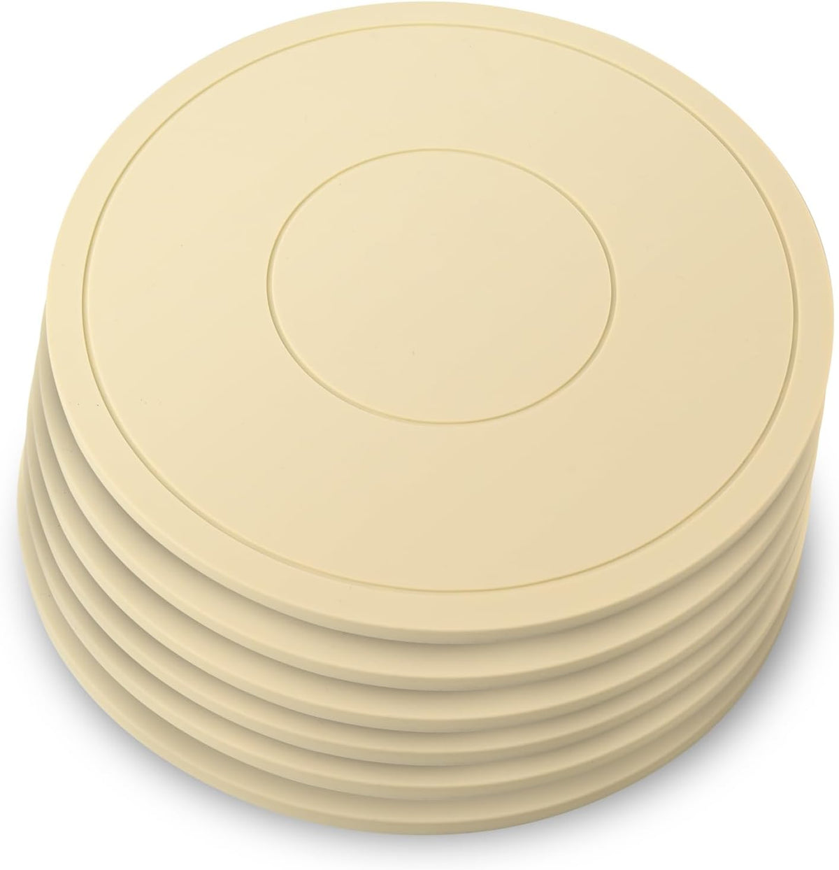 Silicone Trivets for Hot Pots and Pans, Pot Holders Hot Pads 6 Pack Silicone Mats for Kitchen Counter, Soft Durable Drying Mat, Jar Opener and Coasters (Brown)