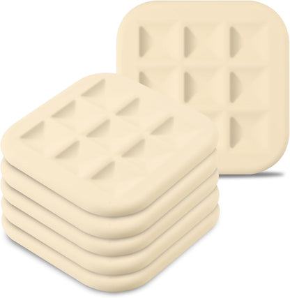 Silicone Trivets for Hot Pots and Pans, Pot Holders Hot Pads 6 Pack Silicone Mats for Kitchen Counter, Soft Durable Drying Mat, Jar Opener and Coasters (Brown)
