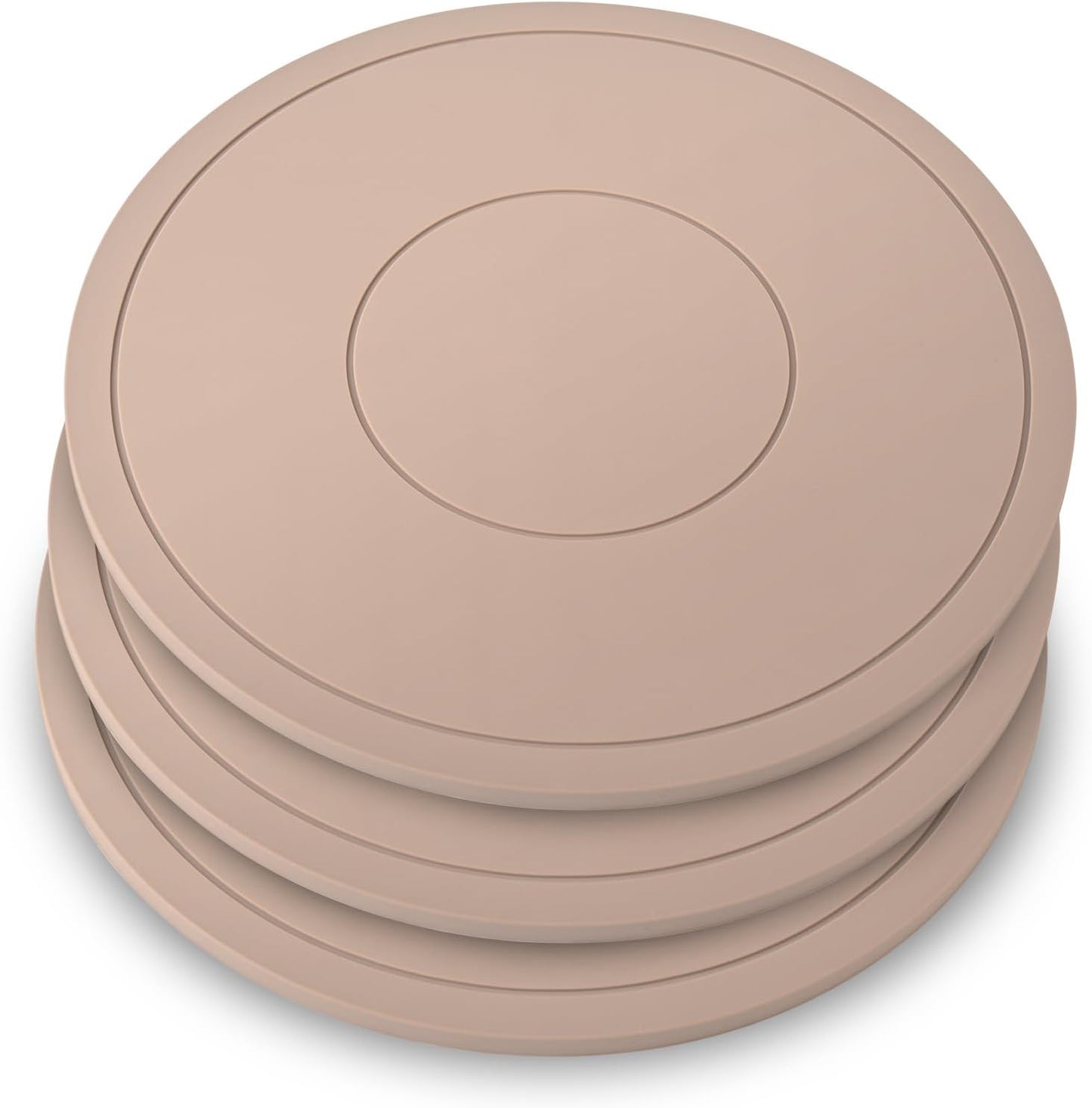 Silicone Trivets for Hot Pots and Pans, Pot Holders Hot Pads 6 Pack Silicone Mats for Kitchen Counter, Soft Durable Drying Mat, Jar Opener and Coasters (Brown)