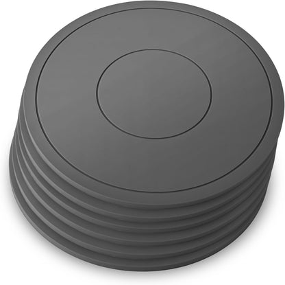 Silicone Trivets for Hot Pots and Pans, Pot Holders Hot Pads 6 Pack Silicone Mats for Kitchen Counter, Soft Durable Drying Mat, Jar Opener and Coasters (Brown)