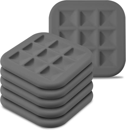 Silicone Trivets for Hot Pots and Pans, Pot Holders Hot Pads 6 Pack Silicone Mats for Kitchen Counter, Soft Durable Drying Mat, Jar Opener and Coasters (Brown)