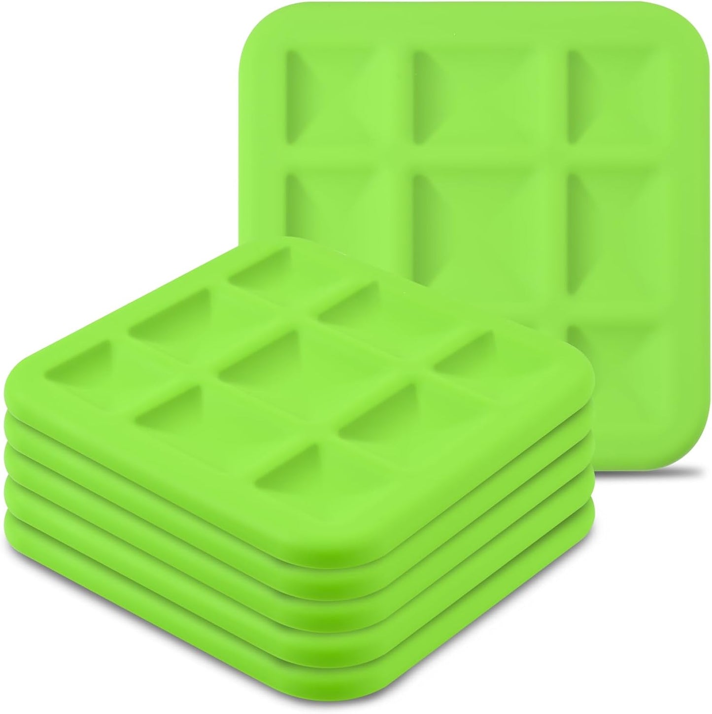 Silicone Trivets for Hot Pots and Pans, Pot Holders Hot Pads 6 Pack Silicone Mats for Kitchen Counter, Soft Durable Drying Mat, Jar Opener and Coasters (Brown)