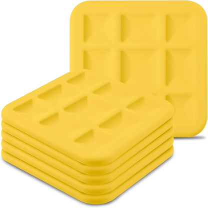 Silicone Trivets for Hot Pots and Pans, Pot Holders Hot Pads 6 Pack Silicone Mats for Kitchen Counter, Soft Durable Drying Mat, Jar Opener and Coasters (Brown)