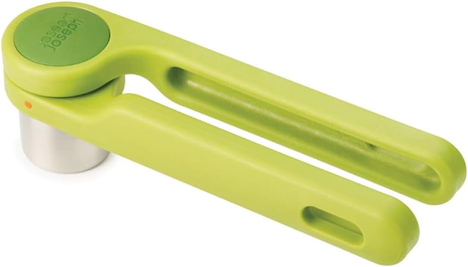 Helix Garlic Press Mincer Ergonomic Twist-Action Hand Juicer, Stainless Steel