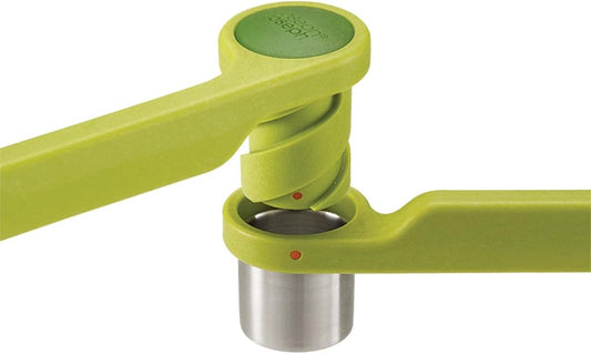 Helix Garlic Press Mincer Ergonomic Twist-Action Hand Juicer, Stainless Steel