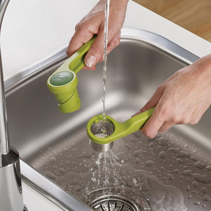 Helix Garlic Press Mincer Ergonomic Twist-Action Hand Juicer, Stainless Steel