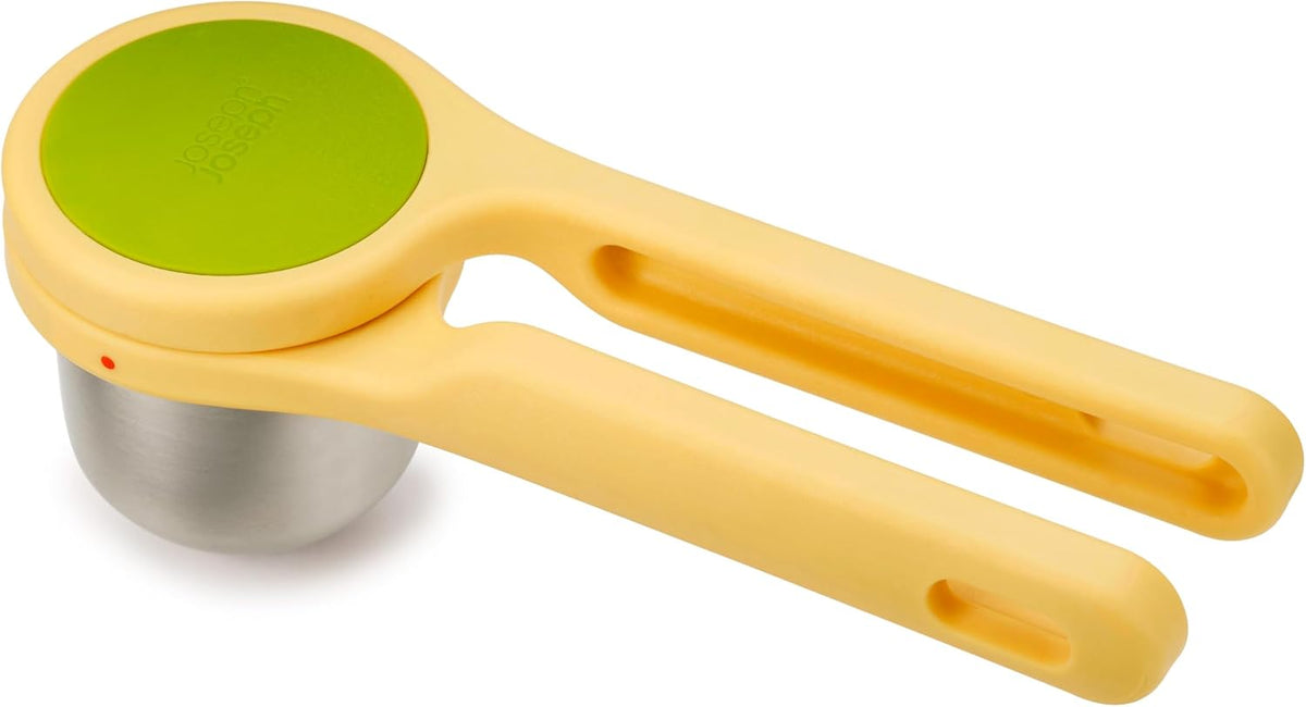 Helix Garlic Press Mincer Ergonomic Twist-Action Hand Juicer, Stainless Steel