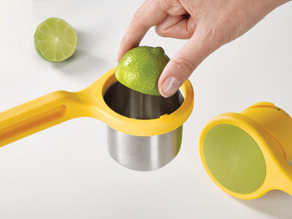 Helix Garlic Press Mincer Ergonomic Twist-Action Hand Juicer, Stainless Steel