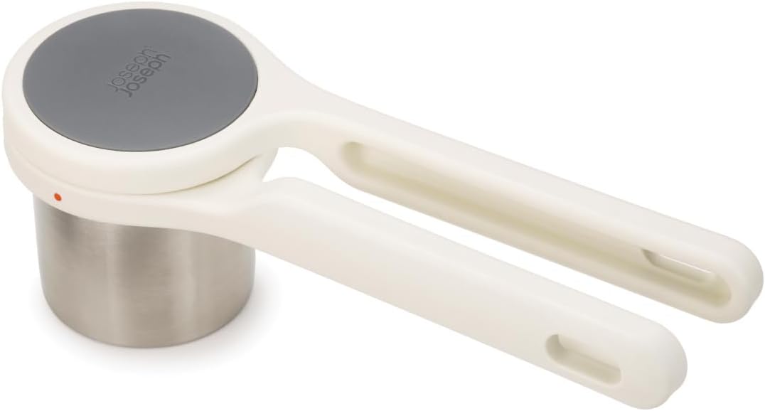 Helix Garlic Press Mincer Ergonomic Twist-Action Hand Juicer, Stainless Steel