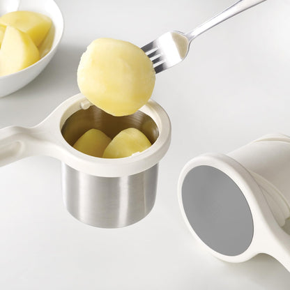 Helix Garlic Press Mincer Ergonomic Twist-Action Hand Juicer, Stainless Steel