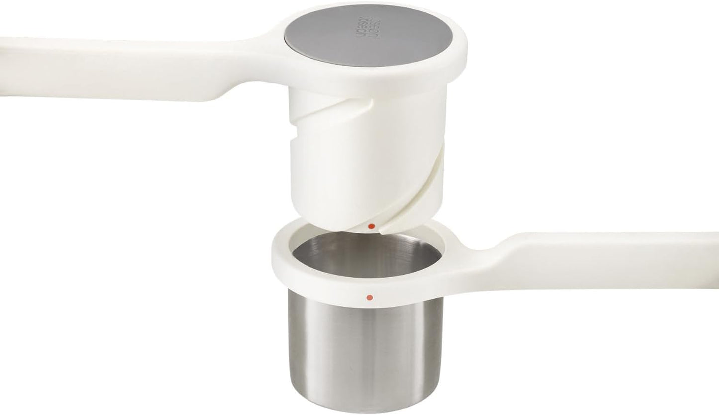 Helix Garlic Press Mincer Ergonomic Twist-Action Hand Juicer, Stainless Steel