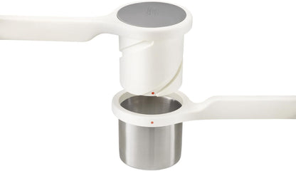 Helix Garlic Press Mincer Ergonomic Twist-Action Hand Juicer, Stainless Steel