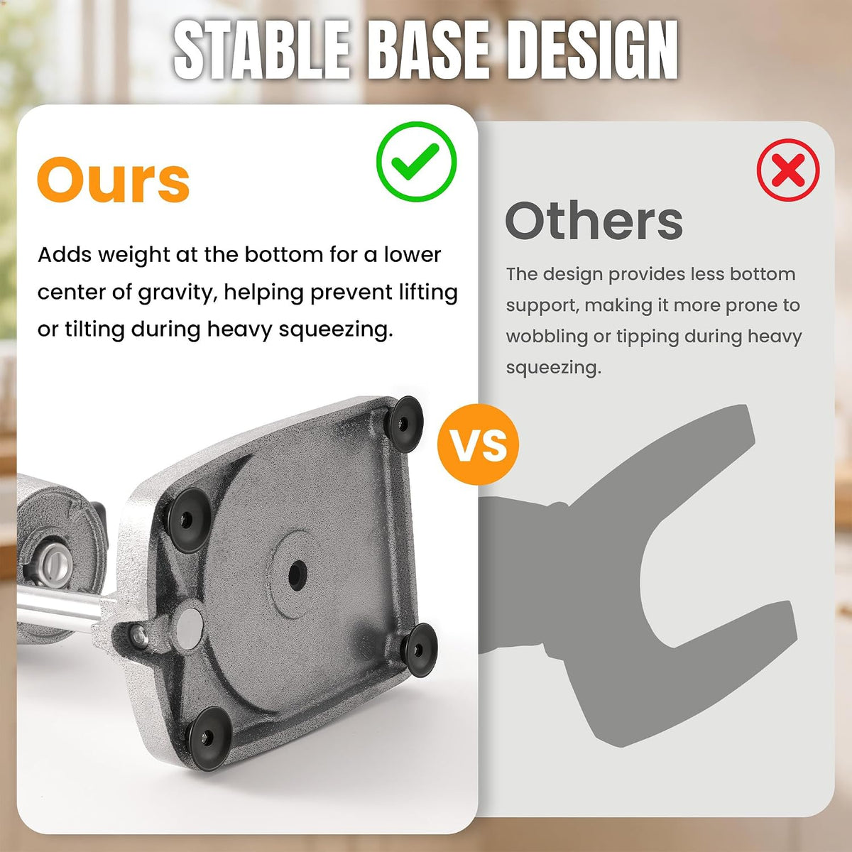 Manual Cast Iron Hand Press Juicer for Orange & Pomegranate