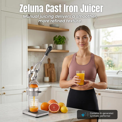 Manual Cast Iron Hand Press Juicer for Orange & Pomegranate