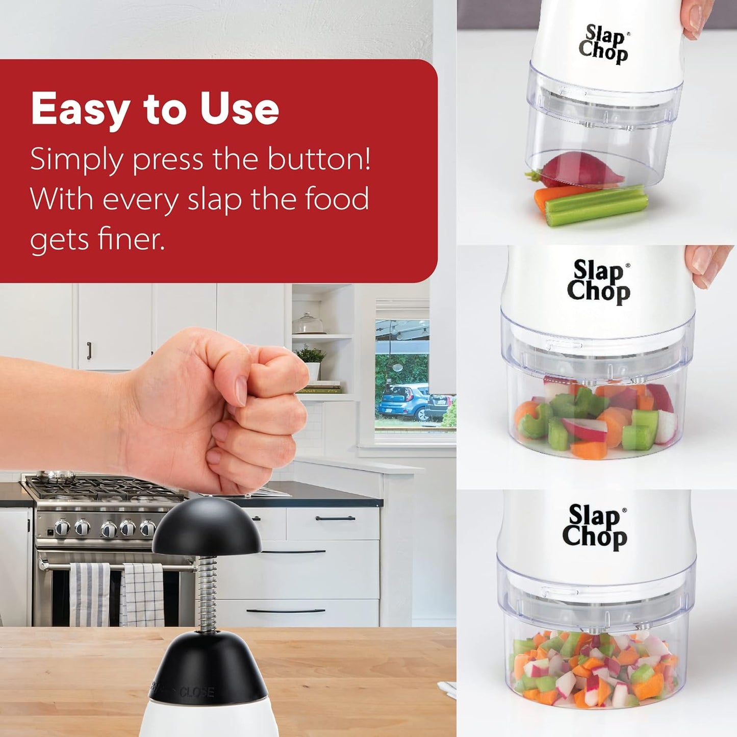 Original Slicer with Stainless Steel Blades & Cheese Graty | Manual Food Chopper & Twist Grater for Cheese, Vegetables, Salad Toppings, & More | Lightweight & Easy to Clean