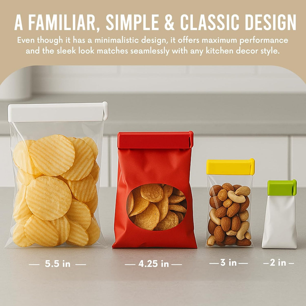 Twixit! Bag Clips - Set of 15 - Keep Food Fresh, Prevent Spillage - Great for Storage and Organization - Microwave, Freezer and Dishwasher-Safe - BPA-Free