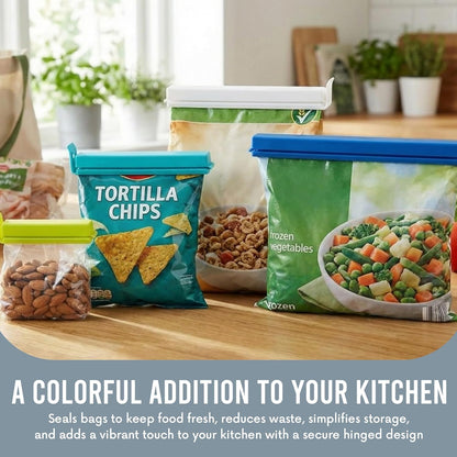 Twixit! Bag Clips - Set of 15 - Keep Food Fresh, Prevent Spillage - Great for Storage and Organization - Microwave, Freezer and Dishwasher-Safe - BPA-Free