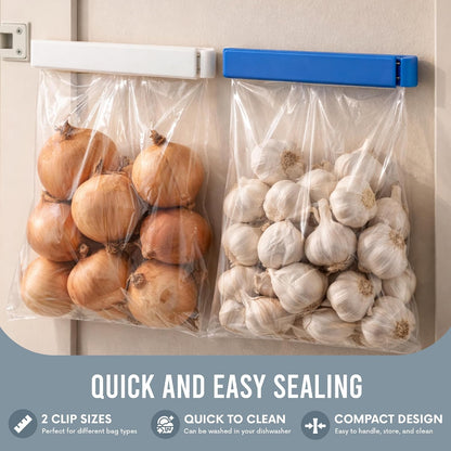 Twixit! Bag Clips - Set of 15 - Keep Food Fresh, Prevent Spillage - Great for Storage and Organization - Microwave, Freezer and Dishwasher-Safe - BPA-Free