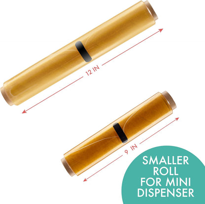 ® Subway Tile Refillable 9” Plastic Wrap Dispenser - Includes One 9" x 250' Roll of Professional Grade Plastic Wrap - and Kosher Certified - Reusable Dispenser w/Slide Cutter