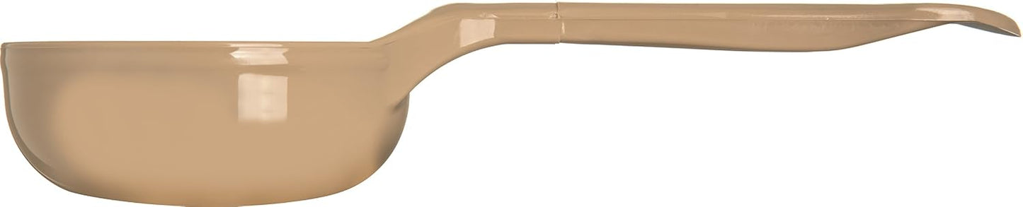 Measure Miser Solid Spoon Measuring Spoon with Short Handle for Kitchens, Plastic, 4 Ounces, Beige