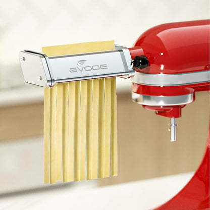 3Pcs Pasta Attachment for KitchenAid Stand Mixer, 304 Stainless Steel | Pasta Maker Attachment Set with Pasta Roller, Spaghetti Cutter and Fettuccine Cutter, Fits all Household KitchenAid Mixer