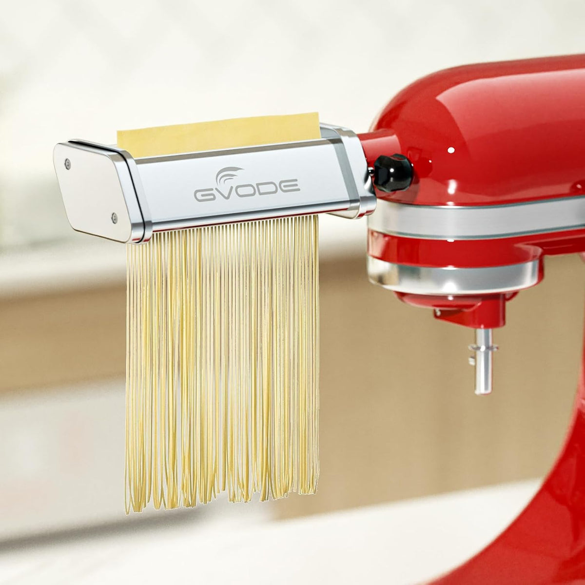 3Pcs Pasta Attachment for KitchenAid Stand Mixer, 304 Stainless Steel | Pasta Maker Attachment Set with Pasta Roller, Spaghetti Cutter and Fettuccine Cutter, Fits all Household KitchenAid Mixer