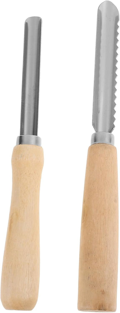 Fruit Core Remover Tool Fruit Pitter with Serrated and Smooth Edges Manual Seed Corer for Cherry Pear Peach Red Date 2 pack 8.26 in