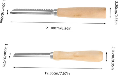 Fruit Core Remover Tool Fruit Pitter with Serrated and Smooth Edges Manual Seed Corer for Cherry Pear Peach Red Date 2 pack 8.26 in