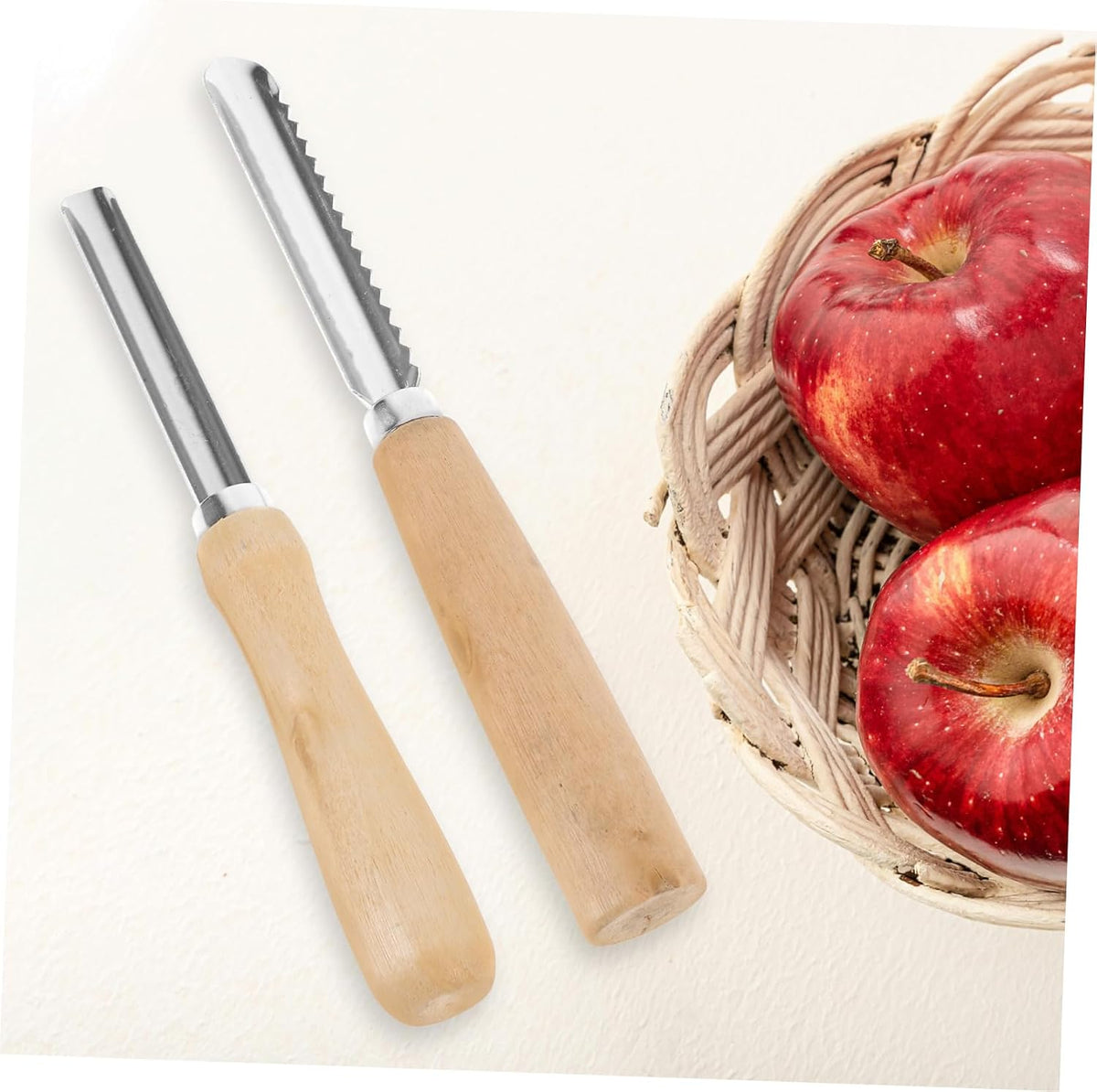 Fruit Core Remover Tool Fruit Pitter with Serrated and Smooth Edges Manual Seed Corer for Cherry Pear Peach Red Date 2 pack 8.26 in