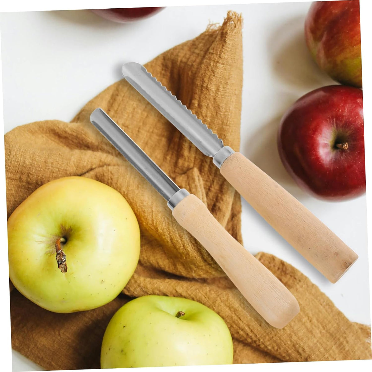 Fruit Core Remover Tool Fruit Pitter with Serrated and Smooth Edges Manual Seed Corer for Cherry Pear Peach Red Date 2 pack 8.26 in