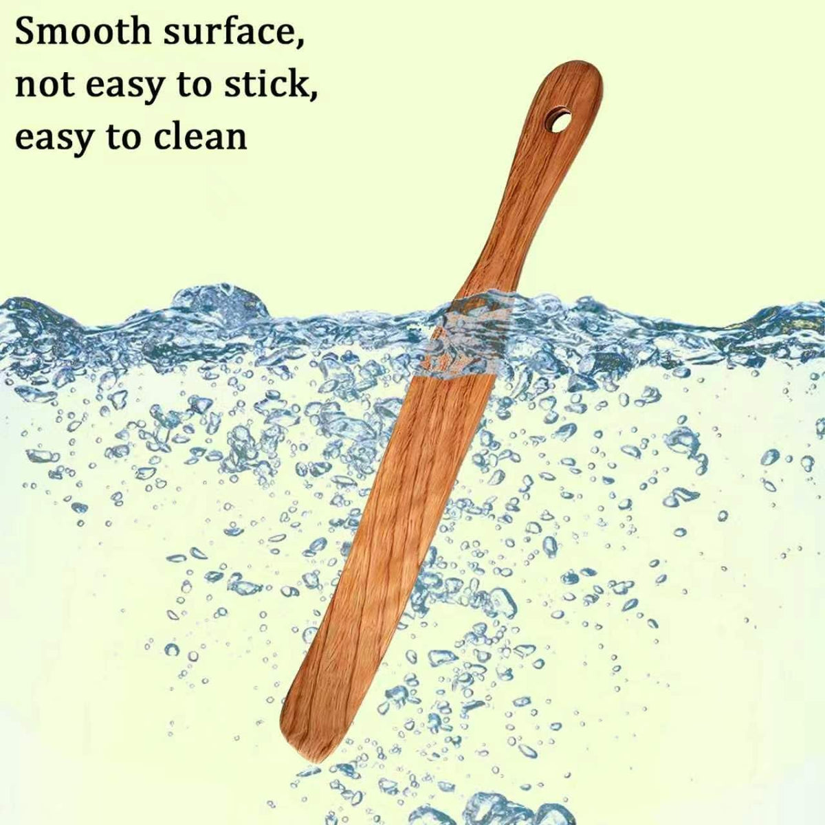 2 Pack Long Handle Spurtle for Sourdough Starter, Wooden Dough Mixer Set