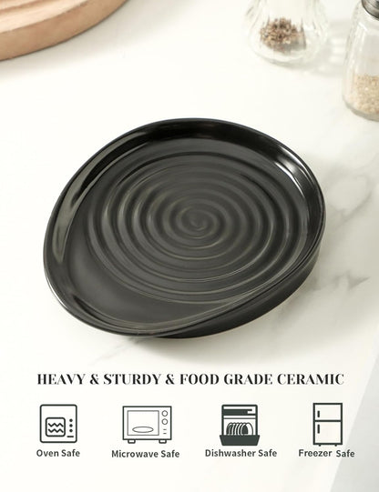 Ceramic Spoon Rest for Stove Top, Spoon Holder for Kitchen Counter, Farmhouse Cooking Utensil Holder for Spoons, Ladles, Spatula, Glazed Green