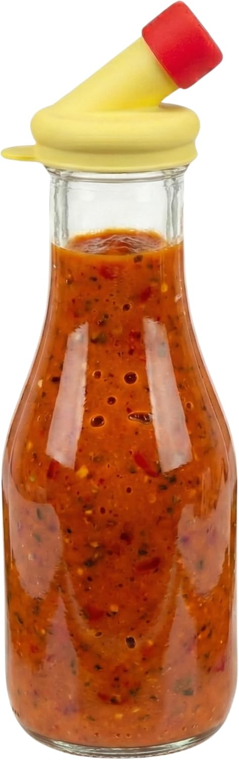 – 32oz Salad Dressing Shaker Bottles – Tall Glass Salad Dressing Dispenser Containers with Tamper-Proof Lids for Marinades, Oils, and Sauces