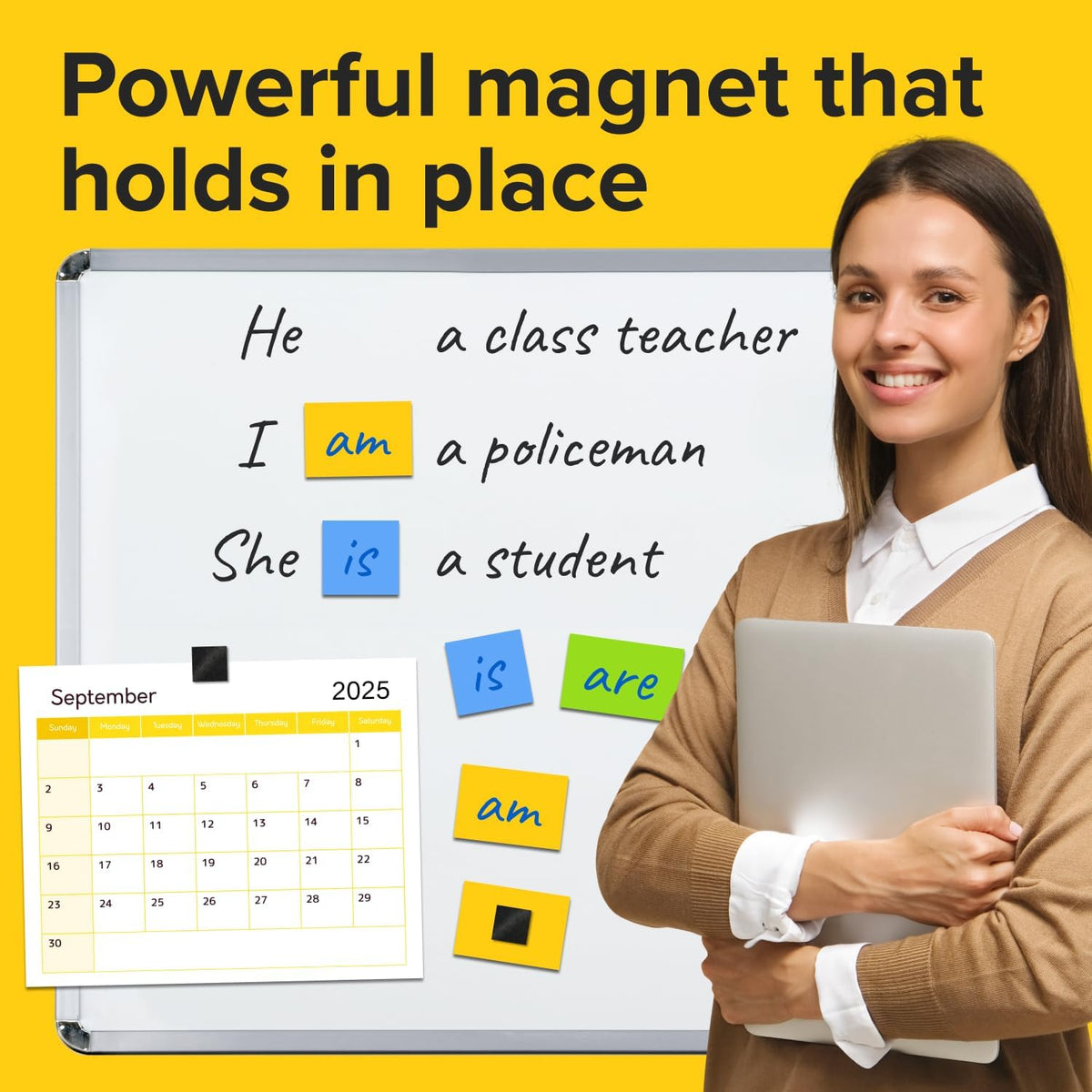 Super Sticky Adhesive Magnetic Strips, 12x1.5" (30x3.8cm)