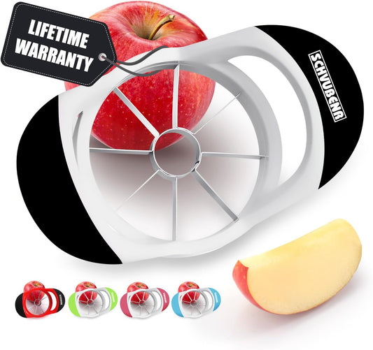 3.5 Inch Apple Slicer - Professional Apple Cutter - Stainless Steel Apple Corer - Super Sharp Apple Slicer and Corer - Apple Tool with 8 Sharp Blades(Black)