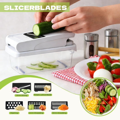 All-in-1 Vegetable Chopper Mandoline Slicer Onion Chopper with Container