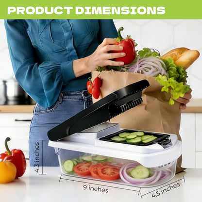 All-in-1 Vegetable Chopper Mandoline Slicer Onion Chopper with Container