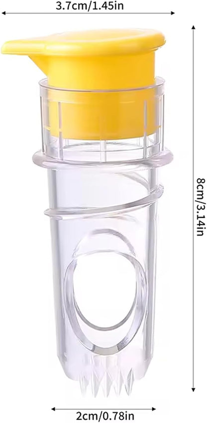 Lemon Squeezer, Spiral Lemon Juicer Squeezer, Manual Juice Extractor with Built-In Filter, Portable Lime Squeezer with Lid, Manual Citrus Press, Easy to Make Juice from Fruits,2 PCS(Yellow+Green)