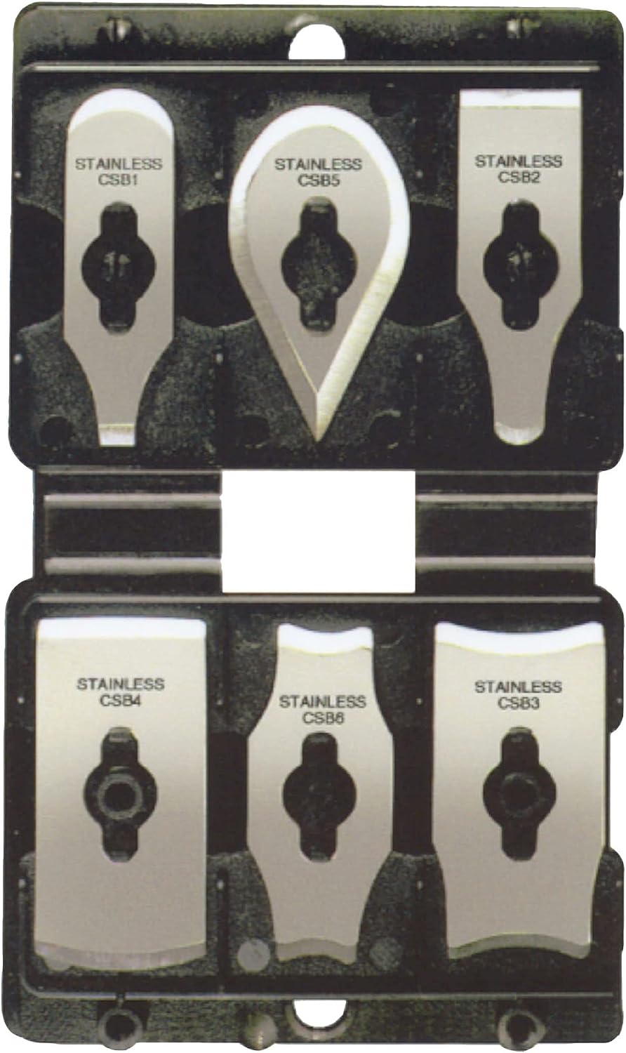 CS6 Soft-Grip Contour Scraper Set with 6 Blades and Blade File