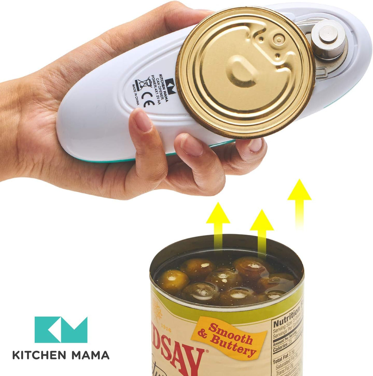 Auto Electric Can Opener, Battery Operated, Teal