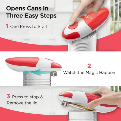 Auto Electric Can Opener, Battery Operated, Teal
