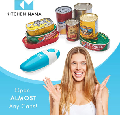 Auto Electric Can Opener, Battery Operated, Teal