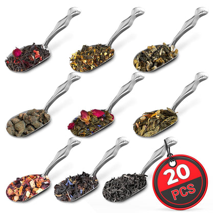 20 Pcs Mini Scoops for Candy, 5.8", Stainless Steel, Multipurpose | Small Topping Scoops; Stainless Steel; for Candy, Coffee, Cocoa, and Ice Cream; Food Scoopers for Kitchen and Parties