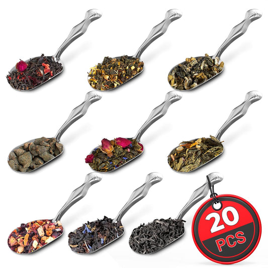 20 Pcs Mini Scoops for Candy, 5.8", Stainless Steel, Multipurpose | Small Topping Scoops; Stainless Steel; for Candy, Coffee, Cocoa, and Ice Cream; Food Scoopers for Kitchen and Parties